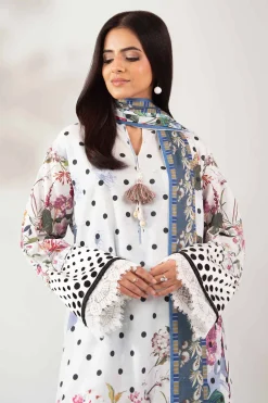 3 Piece - Digital Printed Embroidered Suit - 42502652