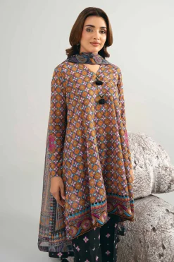 3 Piece - Digital Printed Embroidered Suit - 42502048