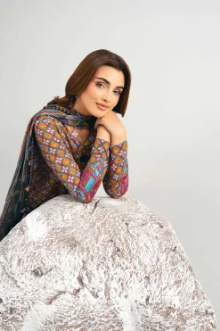 3 Piece - Digital Printed Embroidered Suit - 42502048