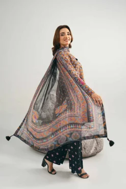3 Piece - Digital Printed Embroidered Suit - 42502048
