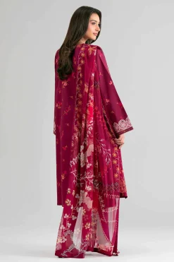 2 Piece - Digital Printed Embroidered Suit - 42601591