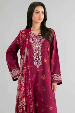 2 Piece - Digital Printed Embroidered Suit - 42601591