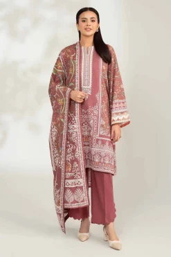 3 Piece - Digital Printed Embroidered Suit - 42502645