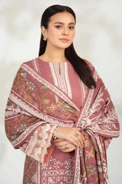 3 Piece - Digital Printed Embroidered Suit - 42502645