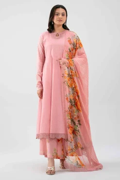 3 Piece - Digital Printed Embroidered Suit - 42619518