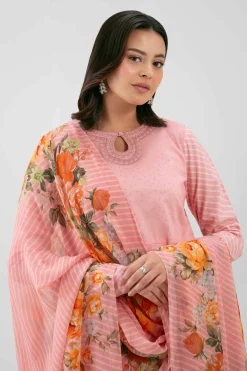 3 Piece - Digital Printed Embroidered Suit - 42619518