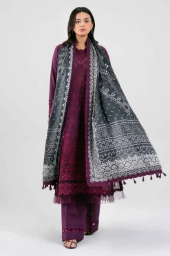 3 Piece - Digital Printed Embroidered Suit - 42601345