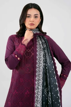 3 Piece - Digital Printed Embroidered Suit - 42601345