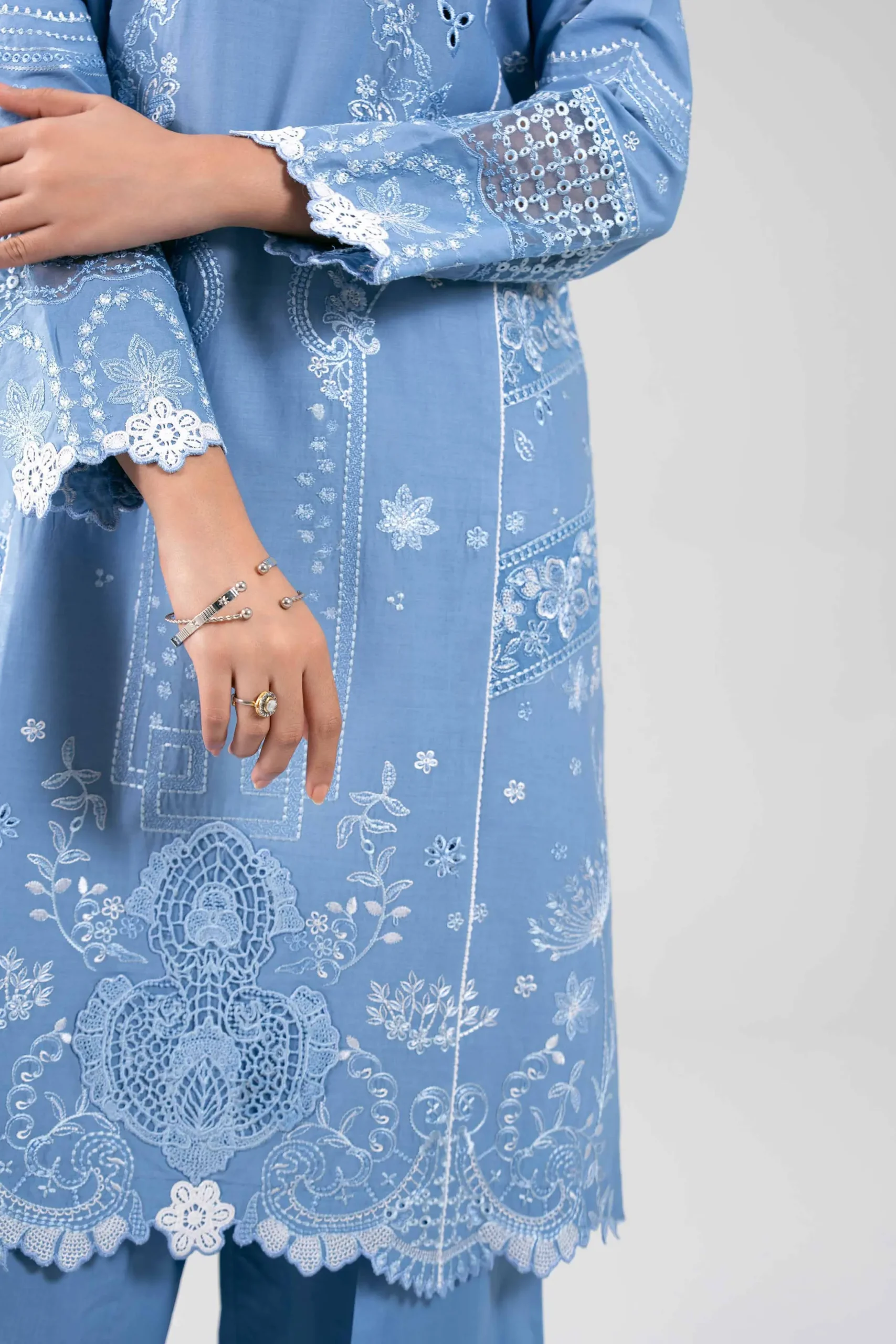 3 Piece - Digital Printed Embroidered Suit - 42601290