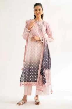 3 Piece - Digital Printed Embroidered Suit - 42502207