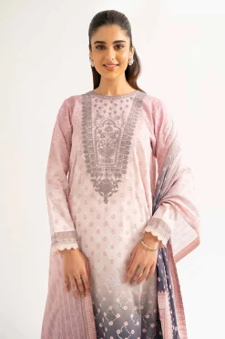 3 Piece - Digital Printed Embroidered Suit - 42502207