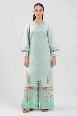 2 Piece - Digital Printed Embroidered Suit - 42601414