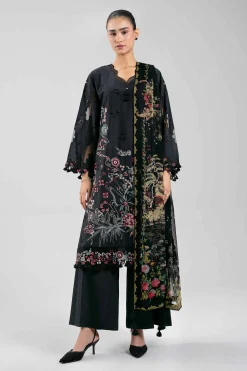 3 Piece - Digital Printed Embroidered Suit - 42601304