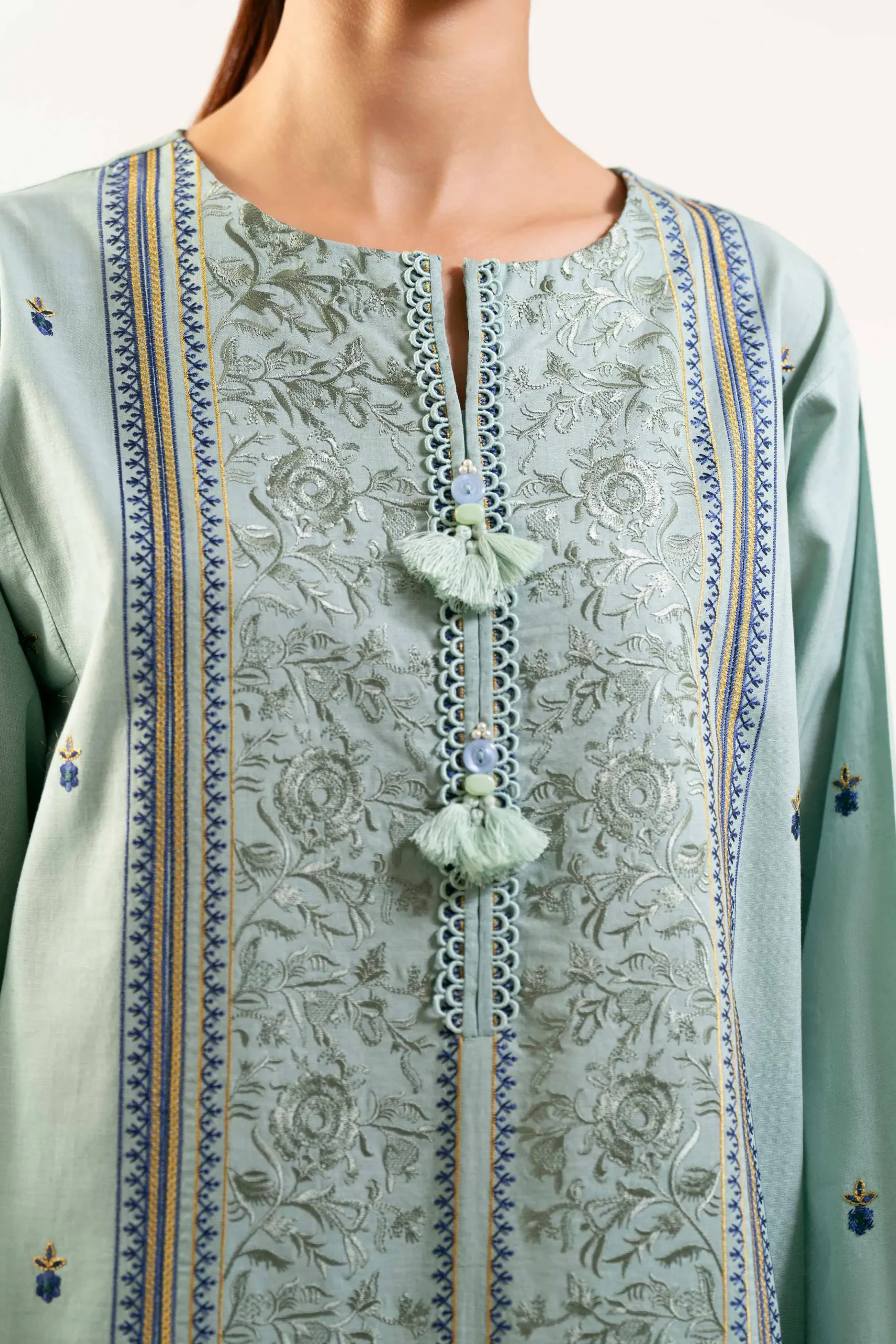 3 Piece - Digital Printed Embroidered Suit - 42501832