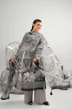 3 Piece - Digital Printed Embroidered Suit - 42502037