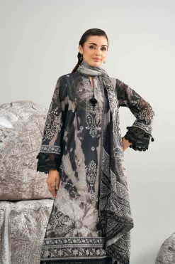 3 Piece - Digital Printed Embroidered Suit - 42502037