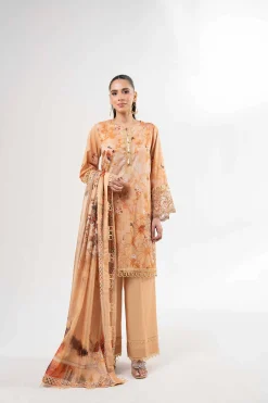 3 Piece - Digital Printed Embroidered Suit - 42502140