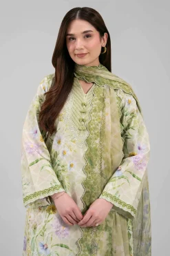 3 Piece - Digital Printed Embroidered Suit - 42601329