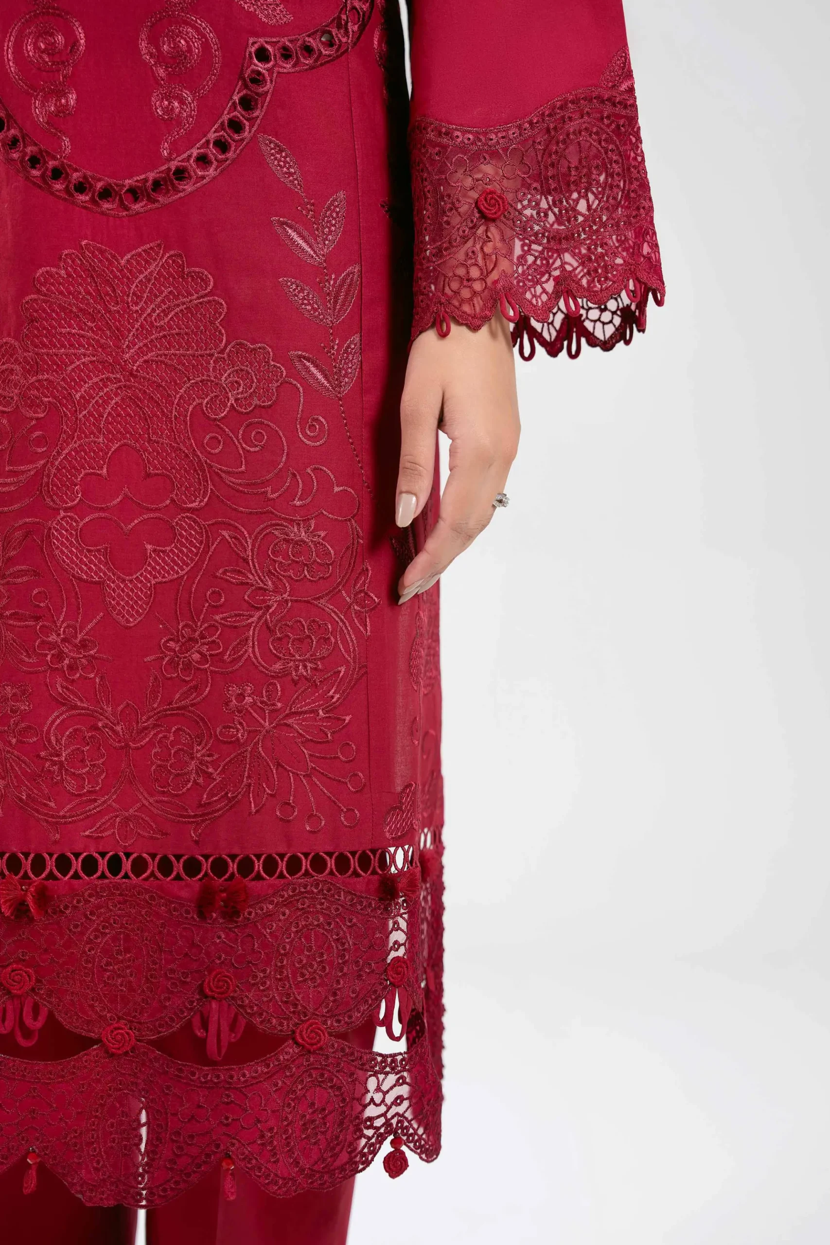 3 Piece - Digital Printed Embroidered Suit - 42601285