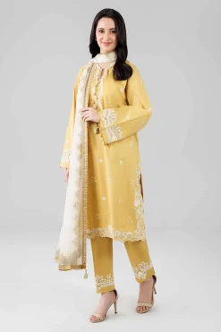 3 Piece - Digital Printed Embroidered Suit - 42601827