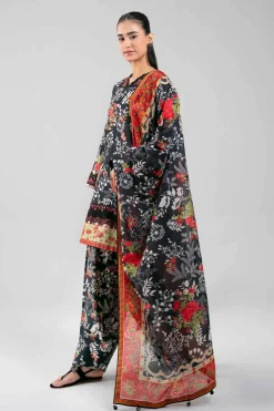 3 Piece - Digital Printed Embroidered Suit - 42601359