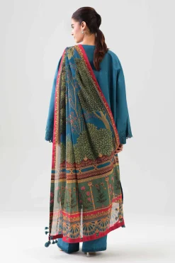 3 Piece - Digital Printed Embroidered Suit - 42601073