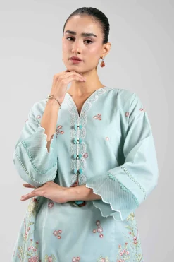 2 Piece - Digital Printed Embroidered Suit - 42601084