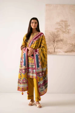 3 Piece - Digital Printed Embroidered Suit - 42502646