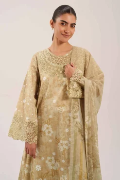 3 Piece - Digital Printed Embroidered Suit - 42601215