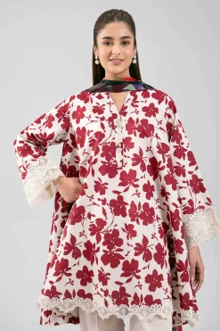 3 Piece - Digital Printed Embroidered Suit - 42601219