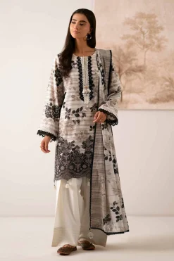3 Piece - Digital Printed Embroidered Suit - 42502610