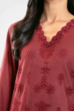 3 Piece - Digital Printed Embroidered Suit - 42601349