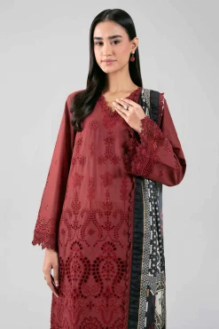 3 Piece - Digital Printed Embroidered Suit - 42601349