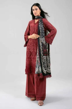 3 Piece - Digital Printed Embroidered Suit - 42601349