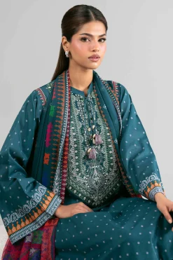 2 Piece - Digital Printed Embroidered Suit - 42601586