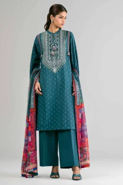 2 Piece - Digital Printed Embroidered Suit - 42601586