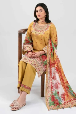 3 Piece - Digital Printed Embroidered Suit - 42601455