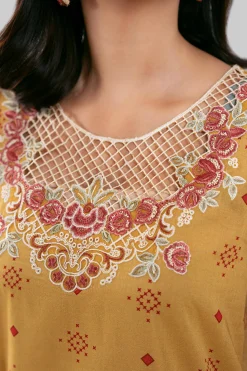 3 Piece - Digital Printed Embroidered Suit - 42601455
