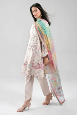 3 Piece - Digital Printed Embroidered Suit - 42601287