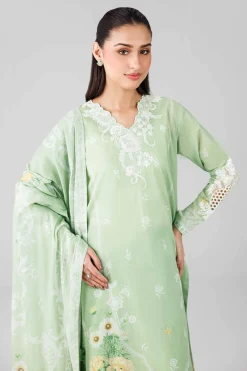 3 Piece - Digital Printed Embroidered Suit - 42601840