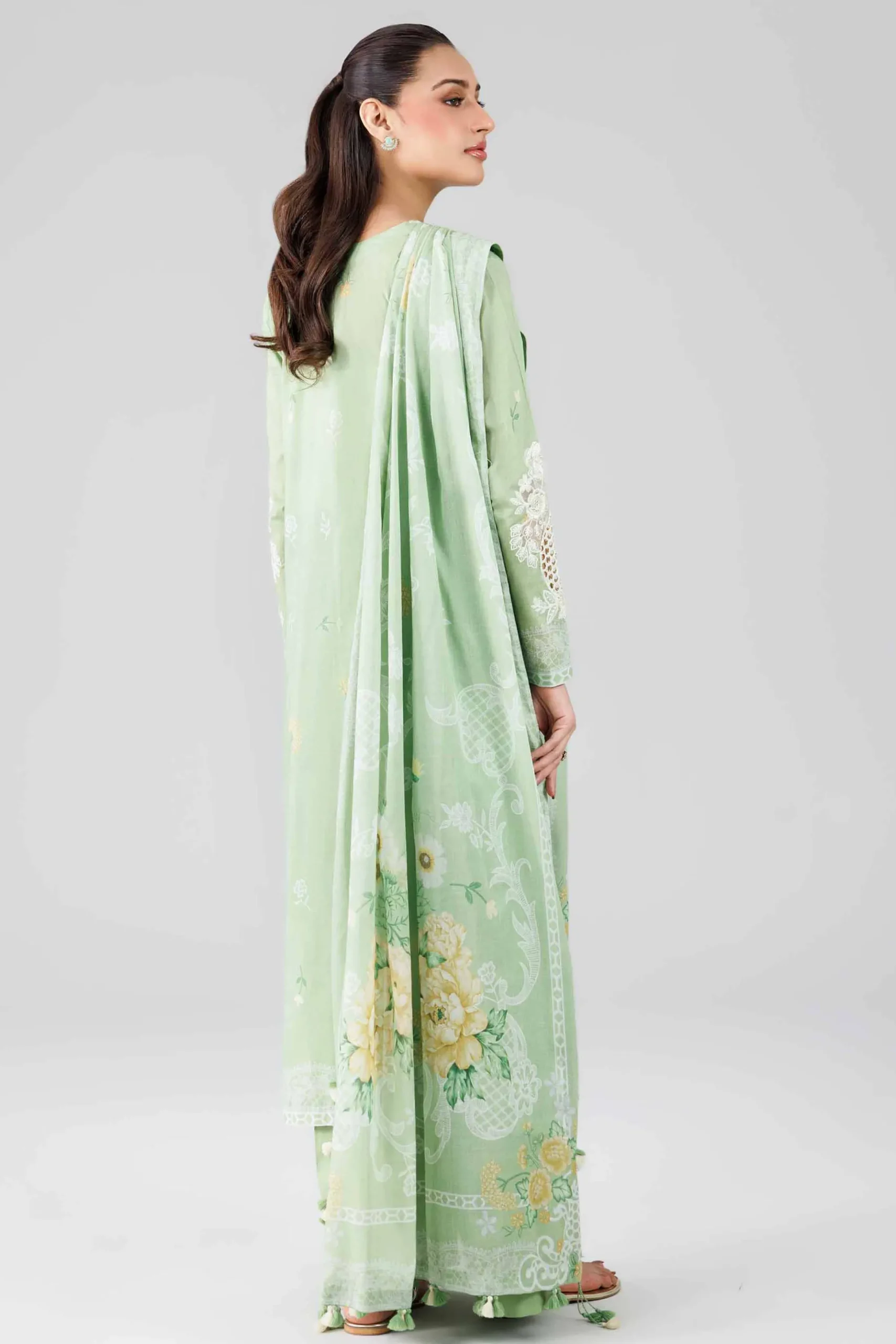 3 Piece - Digital Printed Embroidered Suit - 42601840