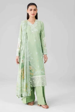 3 Piece - Digital Printed Embroidered Suit - 42601840