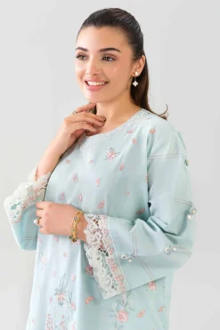 2 Piece - Digital Printed Embroidered Suit - 42601087