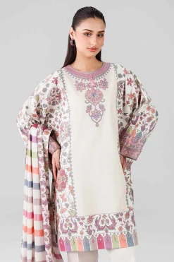 3 Piece - Digital Printed Embroidered Suit - 42601837