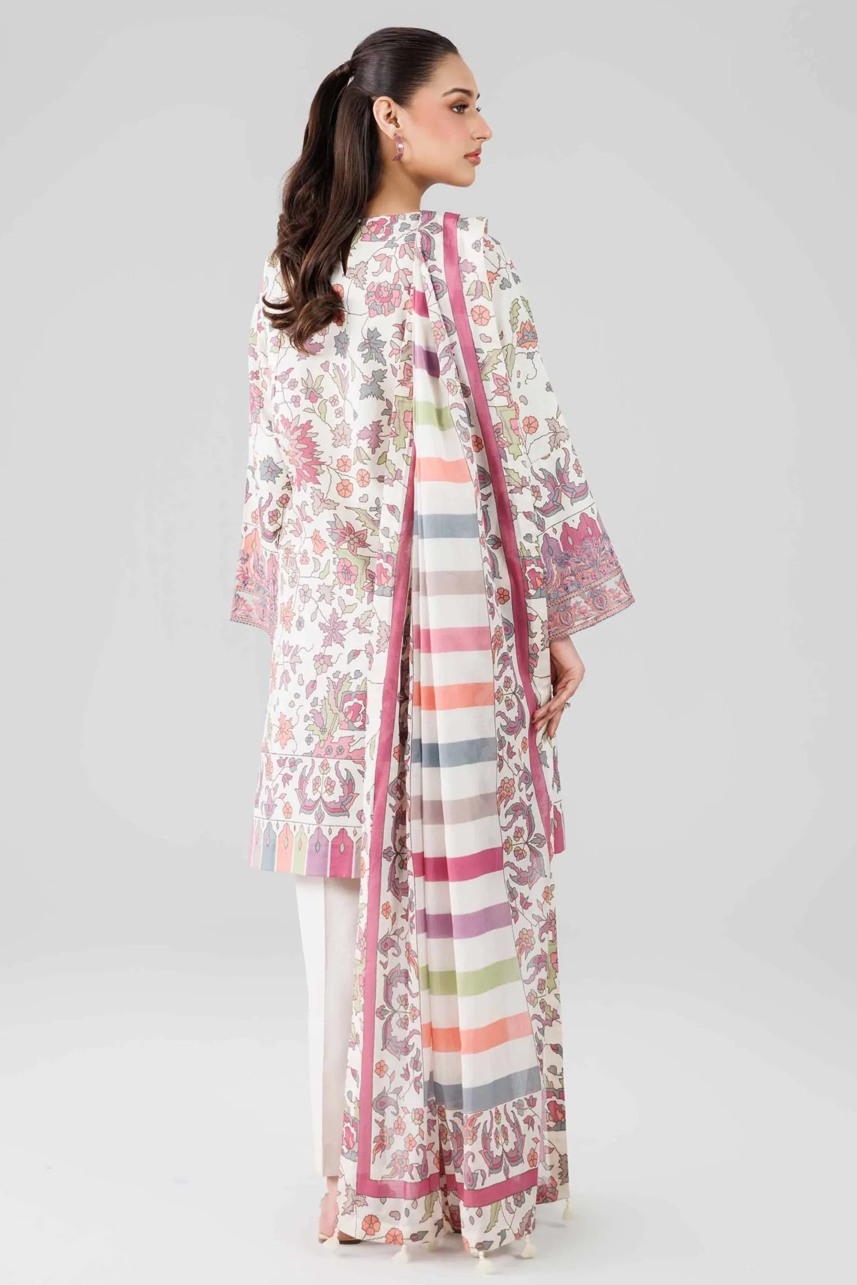 3 Piece - Digital Printed Embroidered Suit - 42601837