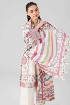 3 Piece - Digital Printed Embroidered Suit - 42601837