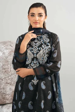 3 Piece - Digital Printed Embroidered Suit - 42502044