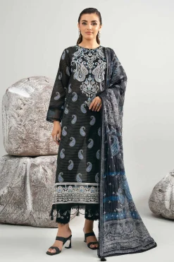 3 Piece - Digital Printed Embroidered Suit - 42502044