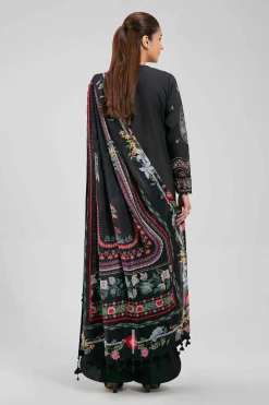 3 Piece - Digital Printed Embroidered Suit - 42601319