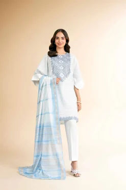3 Piece - Digital Printed Embroidered Suit - 42501636